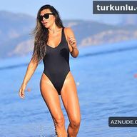 Selen Gorguzel Sexy Black Swimsuit Photoshoot