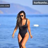 Selen Gorguzel Sexy Black Swimsuit Photoshoot